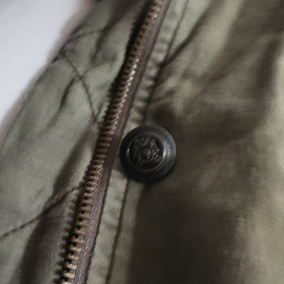 Free People Not Your Brothers Surplus Jacket Pockets Drawstring Waist Olive Sz M - Picture 7 of 12
